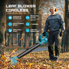 Seesii 780cfm 400mph Electric Leaf Blower Snow Debris Blower Cordless Cleaning
