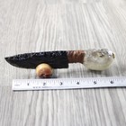 Puffer Fish Handle Obsidian Blade Ornamental Knife  6456  Mountain Man Knife