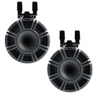 Kicker 44kmtc9 Charcoal 9  Speaker Boat Tower Horn Pair   45kma1502 Marine Amp