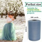 Dusty Blue Tulle Fabric Rolls 6 Inch By 100 Yards  300 Feet  Fabric Spool Tul   