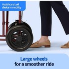 Medline Lightweight Foldable Transport Wheelchair With Handbrakes 12 Inch Wheel
