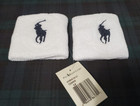 Polo Ralph Lauren Iconic Pony White Cotton Elasticized Tennis Wristband  Osfa