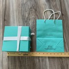 Tiffany   Co Empty Box Gift Bag Ribbon Set Blue Packaging Authentic