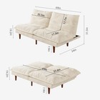Futon Sofa Bed  69 Inch Futon Couch With Adjustable Backrest  Corduroy Conver   