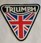 Triumph Motorcycles Union Jack 10 Inch Patent Plate Back Patch  Sew On Type new