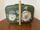 Vintage Suitcase Luggage Carry On Overnight Makeup Bag Ipad Case With Roses