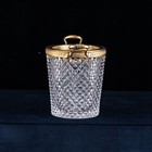 Antique French Cut Crystal Ice Bucket Gilt Brass Champagne Wine Cooler Barware