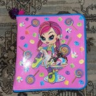 Vintage Lisa Frank Cherri Candy Girl Sundae Glitter 3-ring Zip Binder W folders