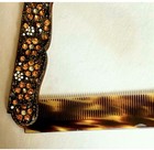 Vintage Jeweled Glass Rhinestone Fold Out Hair Comb Tortoise Shell Vanity Deco