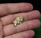Vintage Pair Of Triple 7 Casino Slot Machine Game Metal Collector Pins