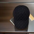 Nwt  Michael Kors Women s Cap      Mk  Logo Printed Hat Black Adjustable Strap
