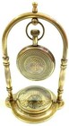 Victoria London Antique Nautical Clock   Compass  Solid Brass Tabletop D  cor