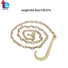 5 16 X 10 Ft G70 Tow Chain Assembly 15  J Hook J Grab Hook Welded Towing Wrecker