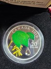 1 Oz Silver Maple Colorized 2010 Crystal Raindrop  20  Ogp coa            9999 Fine
