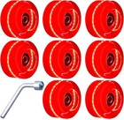 8 Pack Roller Skate Wheels With Bearings Installed Quad Light Up Wheels For D   