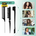 Comb Set  Black Comb 3 Pcs  Slick Back Hair Brush slick Back Brush With Edge Bru