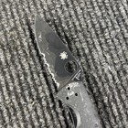 Spyderco Black Serrated Edge Knife 8cr13mov Blade  484 