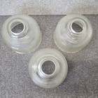 Vtg Lot 3 Holophane Lamp Shade Industrial Style Clear Glass Prismatic