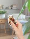 Brown Bear Coffee Die Cut Vinyl Stickers Set Scrapbooking Laptop Waterbottle 