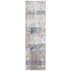 New 6  Runner Blue Grey Rug Abstract Modern Indoor Contemporary Carpet Accent
