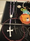 Vtg-now Junk Jewelry Drawer For Crafts Lot Includes Key Chains Rosaries Singles