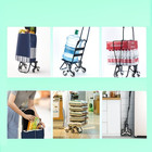1pc Foldable Heavy-duty Shopping Trolley Cart  Stair-climbing Handcart Supermark