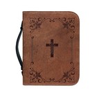 Pu Leather Book Cover Bible Protective Cover Case With Handle Church Bible Bag