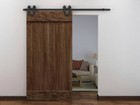 Vintage Style Barn Door 6 6ft Rail Roller Horseshoe Track Hardware Kit Black