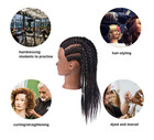 16inch 100  Real Hair Mannequin Head Training Head Manikin Cosmetology Doll Head