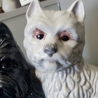 Scotch Whisky Black   White Decanter  Scottish Terrier Dogs Scotland Empty Read