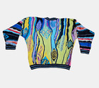 Vintage 90s Coogi Notorious Big Sweater Biggie Kaleidoscopic M Y2k Australia
