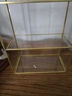 Vintage Brass And Glass Curio Display Cabinet Shelves Table Top 13 50