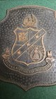 1900s Bronze Alpha Sigma Phi Fraternity Plaque Yale University Skull   Bones