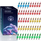 50pcs Tattoo Cartridge Needles Assorted Mixed Size Round Liner Shader Magnum    