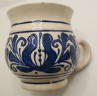 Corund Romanian Pottery Vintage Korund Cup Planter Hand Painted Folk Art Romania