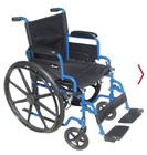 Blue Streak Wheelchair W  Flip Back Desk Arms 18 In  Seat   Swing Away - New