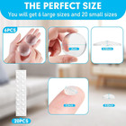 Door Stoppers Wall Protector  6 Pcs 2    Strong Adhesive Knob Clear
