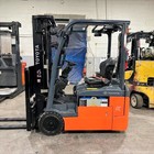 2022 Toyota 8fbe15u 3000lb Used Forklift Triple Mast Sideshift 5770 Hours