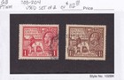 Matt s Stamps Scott Great Britain  203- 204 George V Issues Of 1925 Used Cv 112