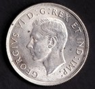 Canada 1937  1 One Silver Dollar King George Vi  800 Silver Ms-62