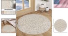 Luxury Washable 3  Round Rug In Vintage Floral - Non-slip   Easy Care Comfort