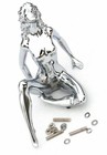 Hood Ornament Chrome Posing Sitting Lady Chrome Die Cast 6 1 4  Tall Gg 48420