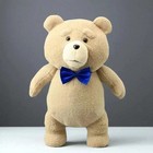 18 Inch Ted Plush Toy With Blue Tie  Movie Bear Doll  Funny Gift For Fans