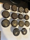 Lot 14 Old Vintage Mission Arts Craft Deco Brass Plated Steel 2 1 4    Door Knobs