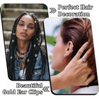 50pcs Silver Hair Jewelry For Braids Dreadlocks Hair Cuffs Beads Charms For Wome