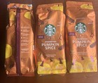 3 Pack Of Starbucks Ground Coffee   pumpkin Spice Flavored  17oz