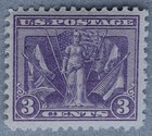 Us Scott   537  3 Cents Violet  Victory   Flags 1919   Mnh 