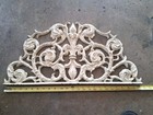 Cast Iron French Style Rococo Pediment 1720s Era Curved Sea Creatures Waves 