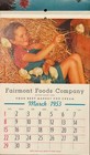 Vtg 1953 Fairmont Foods Company Calendar