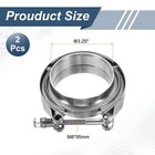 2pcs 3 25 Inch V Band Clamp With Flange Male Female Exhaust Clamp